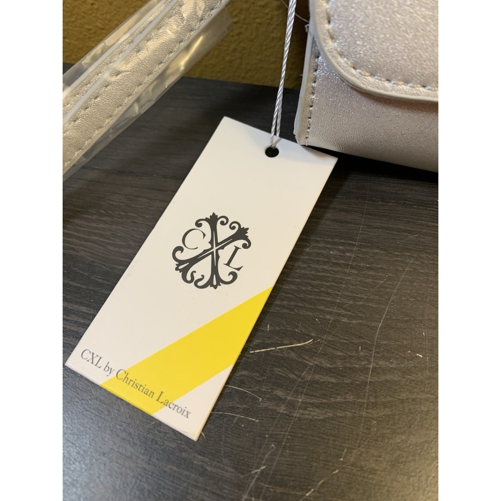 CXL by Christian Lacroix Clutch Wristlet Womens Small Silver Park Smooth‎ Logo - Picture 2 of 11